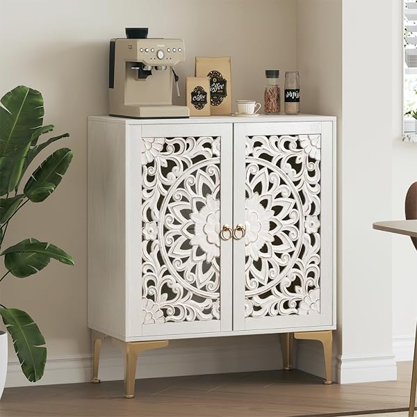 JOINICE FUET7832 Decorative Storage Cabinet with Gold Legs