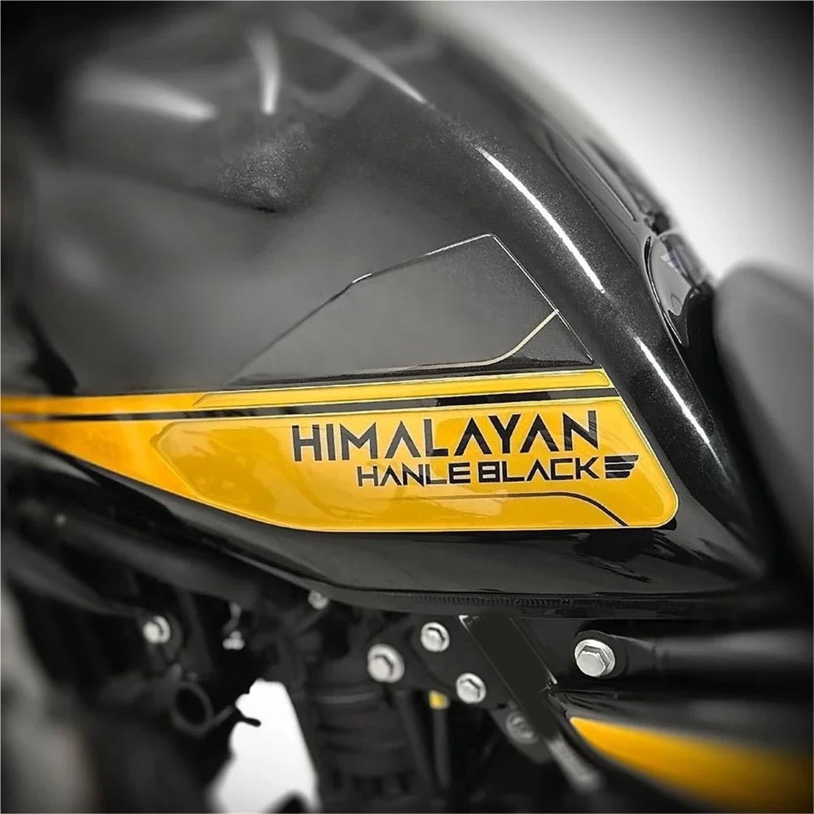 Für Royal Für Enfield Himalayan 450 Hanle Schwarz Motorrad Kraftstofftank Pad Tank Seitenschutz Aufkleber Kit Zubehör Wasserdicht Für