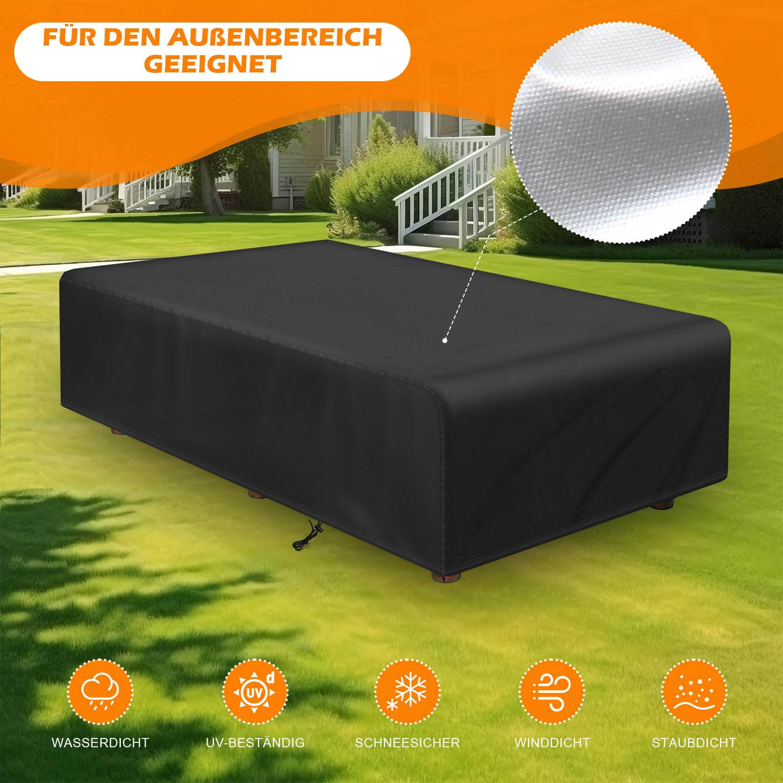 Cubierta para Mesa de Billar 7 Pies, Tela Oxford 210D 225x116x82cm Funda para Mesa de Billar con Cordón Ajustable, Impermeable Resistente al Agua Anti UV Viento Protección