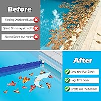 Vista 5 de Hydream Recolector de desechos de piscina, eliminación de hojas de piscina y desechos de plástico, hojas flotantes de desechos superficiales, Azul