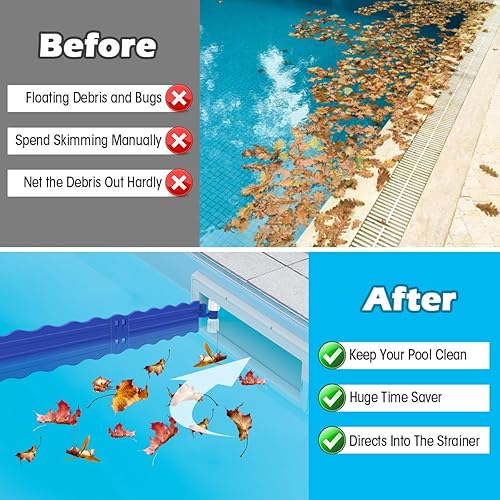 Miniatura 5 de Paquete de 2 recolectores de desechos de piscina, eliminación de hojas de piscina y desechos de plástico, hojas flotantes de desechos superficiales,