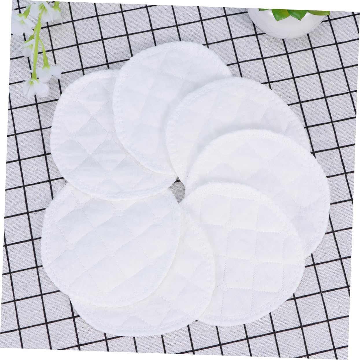 Abaodam 2sets Woman Feeding Pad Soft Cotton Nursing Pads Leakproof Design Reusable for Breastfeeding Easy to Clean 20pcs*2