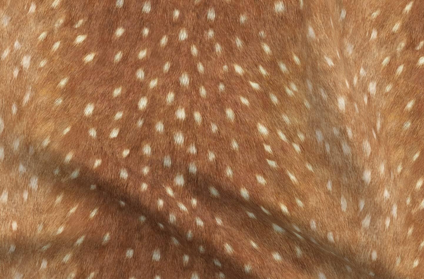 Spoonflower Fabric - Faux Deer Hide Fawn Spots Woodland Animal Wildlife Printed on Minky Fabric by The Yard - Sewing Baby Blankets Quilt Backing Plush