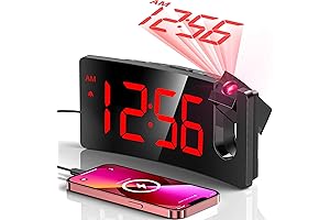 Projection Alarm Clock with Rotatable Projector