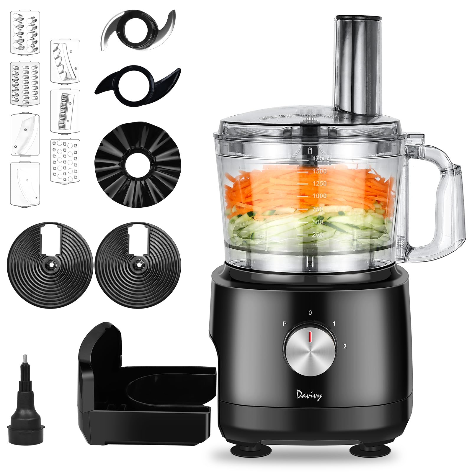 Davivy 7 Cup Food Processor with Storage
