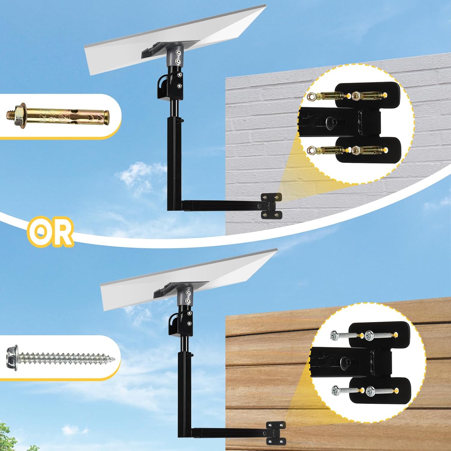 Starlink Mount, Telescoping Gen 3 Starlink Wall Mount, Starlink Standard Mounting Kit-Include Starlink Gen 3 Pipe Adapter