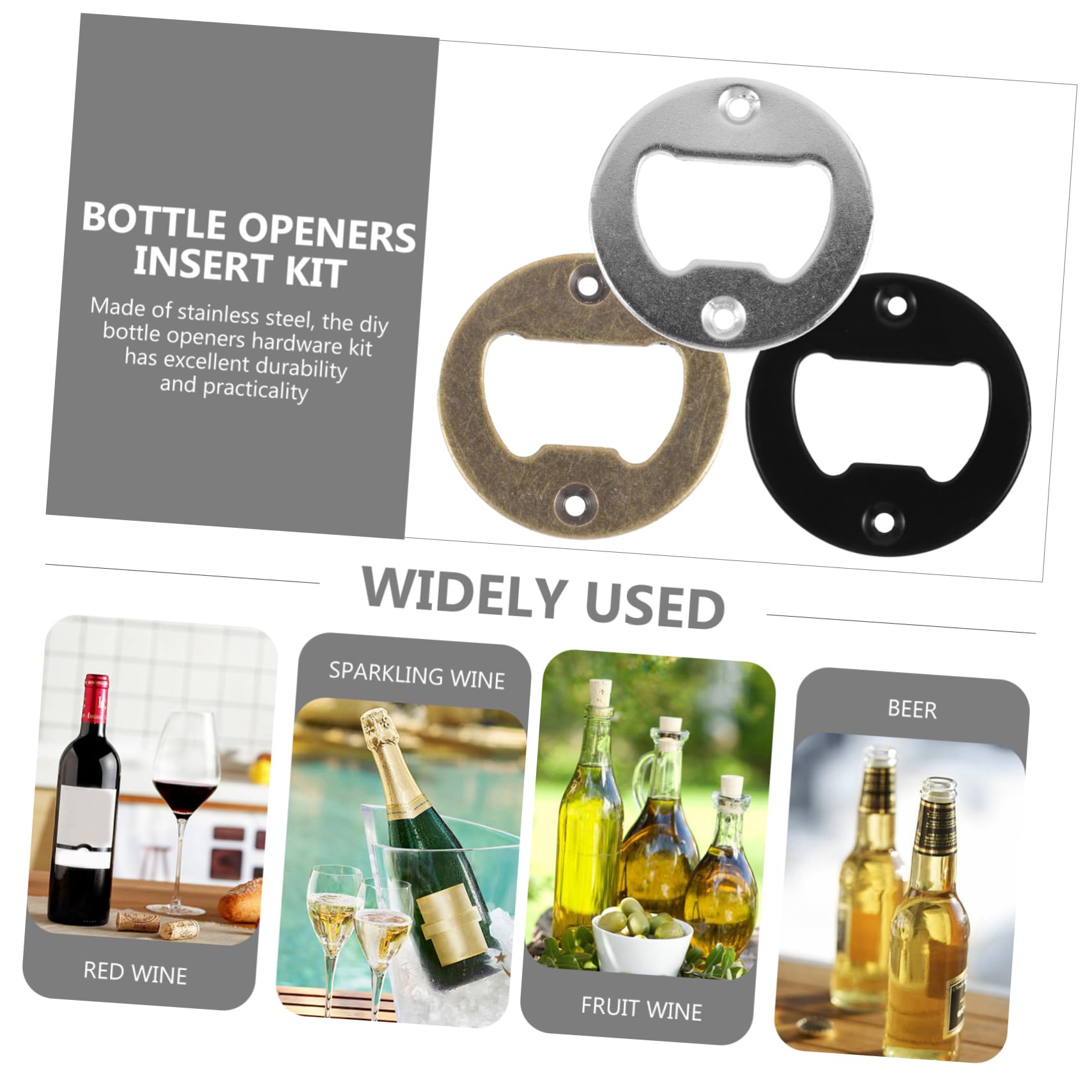 SOIMISS Juego De 5 Abridores De Botellas De Acero Inoxidable Dispensador De Jabón Soporte De Esponja Abrelatas Eléctrico Abridor De Cerveza Llavero Abridor De Latas Eléctrico