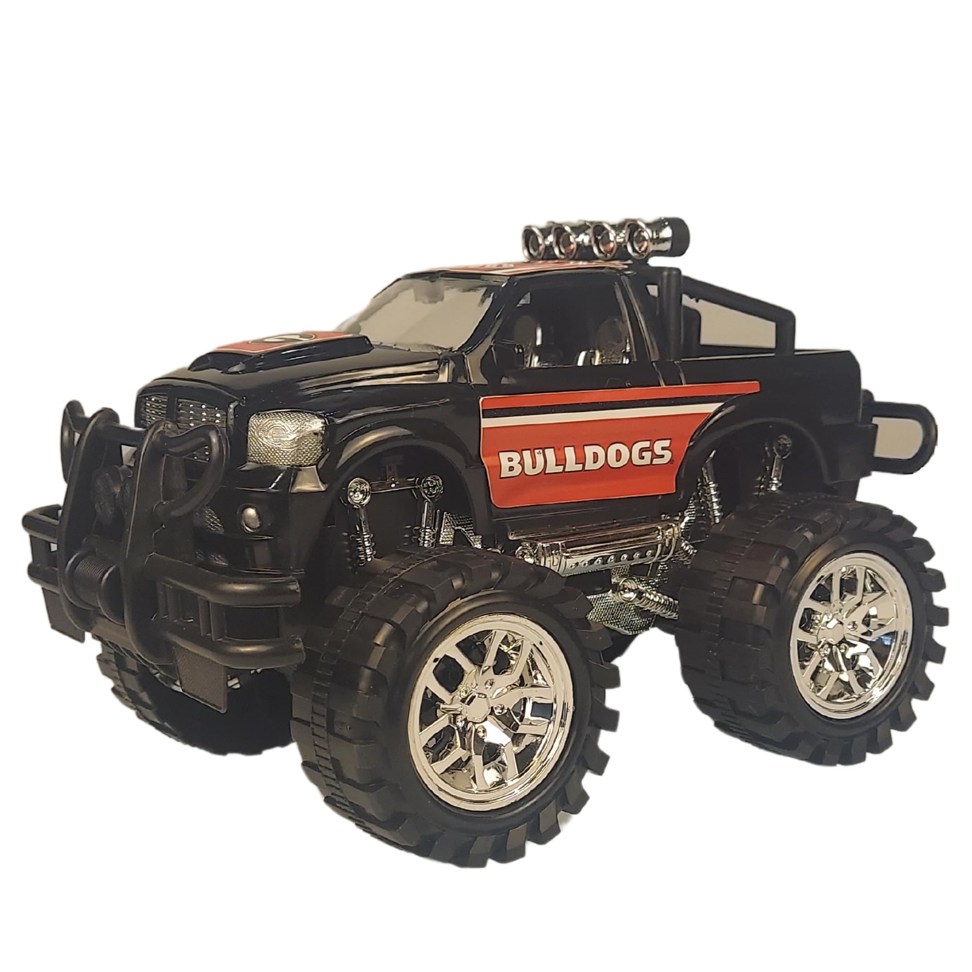 Game Day Outfitters Georgia Bulldogs Monster Truck Push and Go, Friction Powered | Officially Licensed NCAA Logo Toy Truck 1:18 Scale Truck | for Fans, Boys, Kids