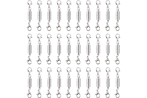 30 Pieces Silver Magnetic Jewelry Locking Clasps Necklace Clasps and Closures Bracelet...