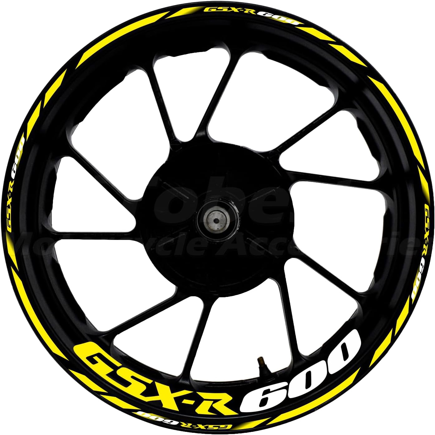 Awonderful Motorcycle Reflective Wheel Stripes kit, Wheel Rim Stickers Compatible with Suzuki GSXR600 K1/GSXR600 K4/GSXR600 K6/GSXR600 K8/GSXR600 K9 2011-2019,White