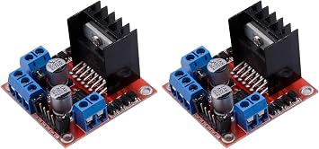 zalati Motor Drive Controller Board L298N Dual H Bridge DC Stepper Motor Driver Module Compatible with Arduino Pack of 2