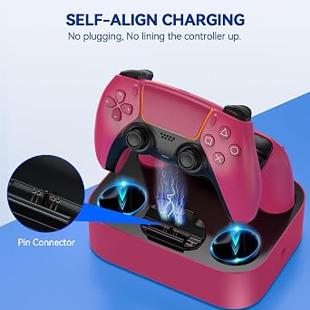 LVFAN Dual Controller Charger Station for PS5 Controllers