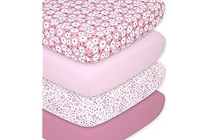 The Peanutshell Floral Crib Sheets for Girls