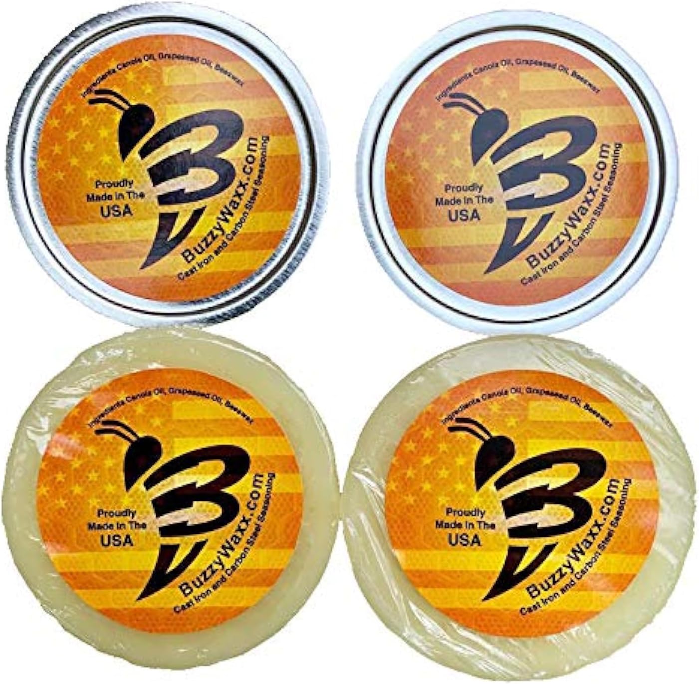 Original Blend 2 Disc and 2 Can Pack - Cast Iron and Carbon Steel Seasoning