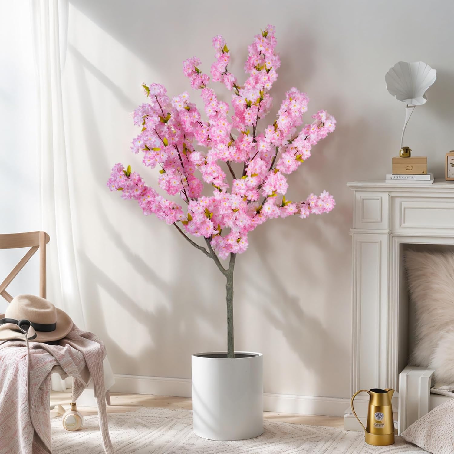 Artificial Cherry Blossom Tree, 6ft Pink Sakura Tree, Bendable Branches for Home Decor, Weddings, Festivals - Image 6