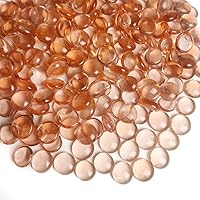 Vista 9 de HappyFiller Decoración de otoño de Halloween, mármoles de vidrio planos, gemas grises y azules, 1 libra aproximadamente 100 unidades, relleno de 0.3