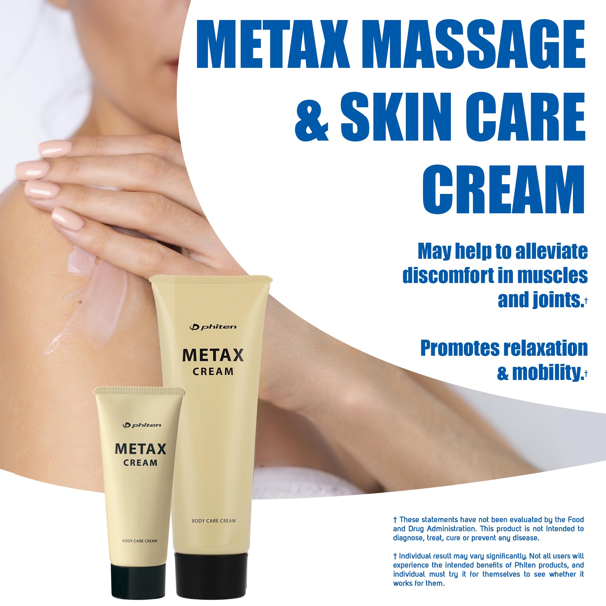 Phiten Metax Cream, Body Care Cream - Can be Used on The Whole Body (Face/Body/Legs), Massage, Relax, Body Care, Performance Support (8.82 Ounce (Pack of 1))