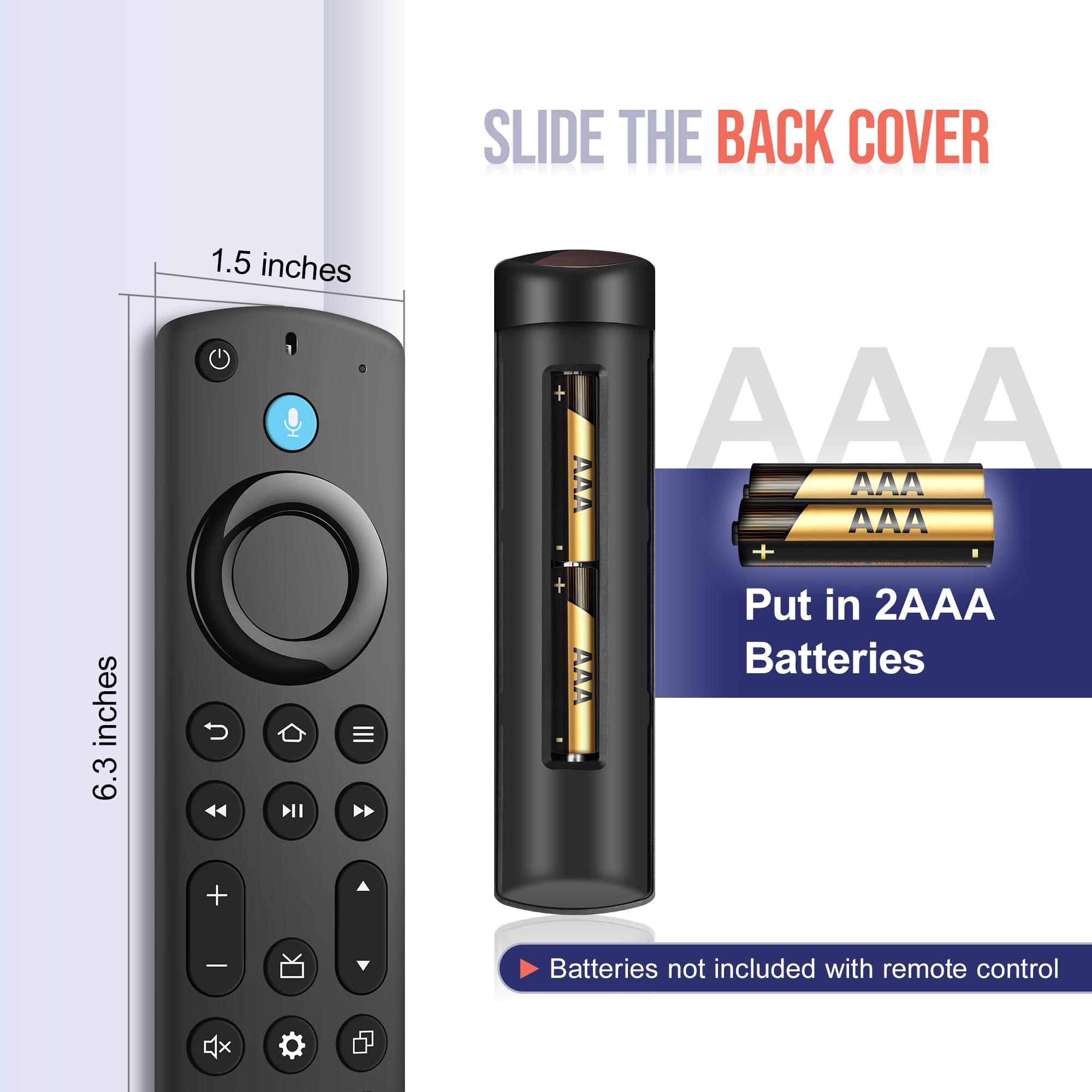 Replacement Remote for All Fire Series, Remote for FireStick 4K (1st/2nd Gen/Max/Plus/Select), TV Stick (2nd/3rd Gen/Lite/HD),TV Cube, Fire-Insignia/TCL/Omni Series Smart TVs — view 7