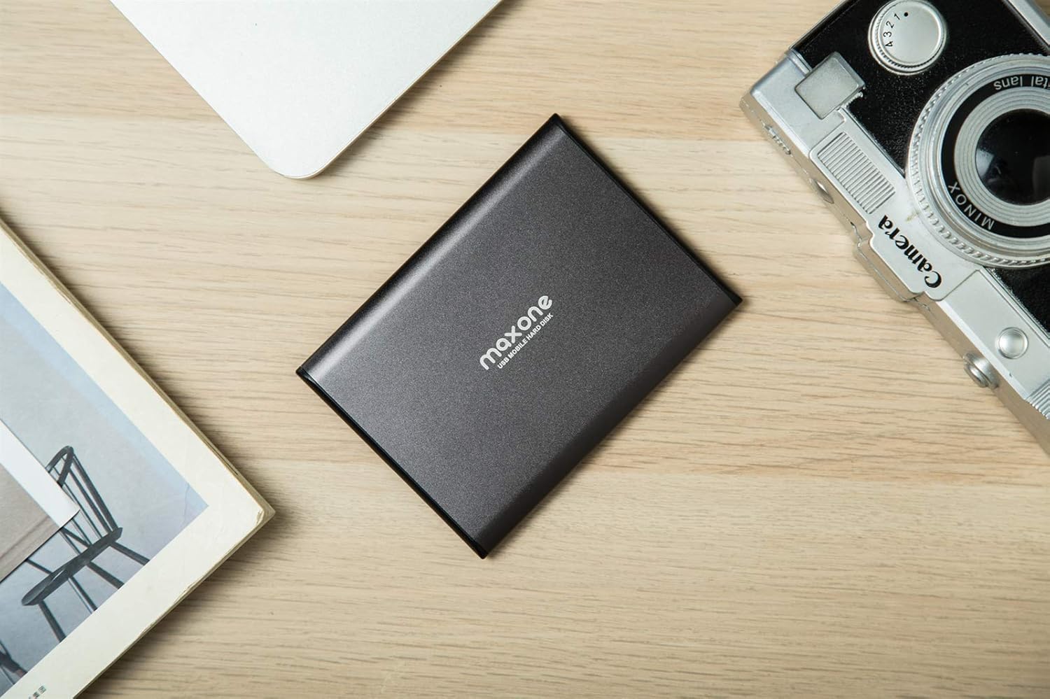 🔥 Cashback up to 70% Maxone 1TB Ultra Slim Portable External Hard Drive HDD USB 3.0 for PC, Mac, Laptop, PS4, Xbox one - Charcoal Grey