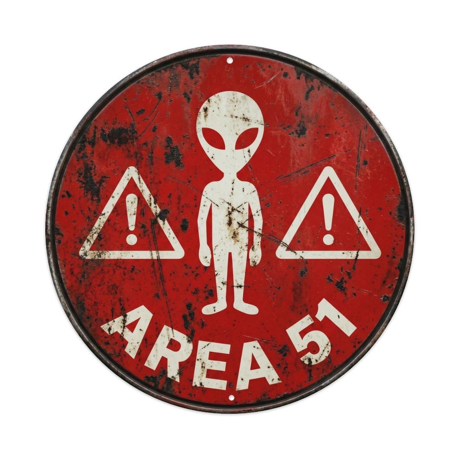 Area 51 Alert Alien Security Warning Metal Tin Sign