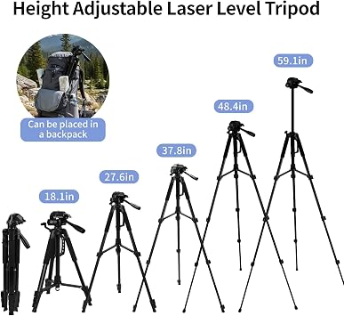 Laser Level Tripod Compatible with Bosch, 18 inch, Adjustable