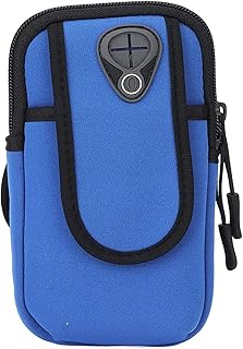 Restokki Running Phone Holder, Phone Armband, Phone Armband Breathable Considerate Design Double Zipper Adjustable Band Large Capacity