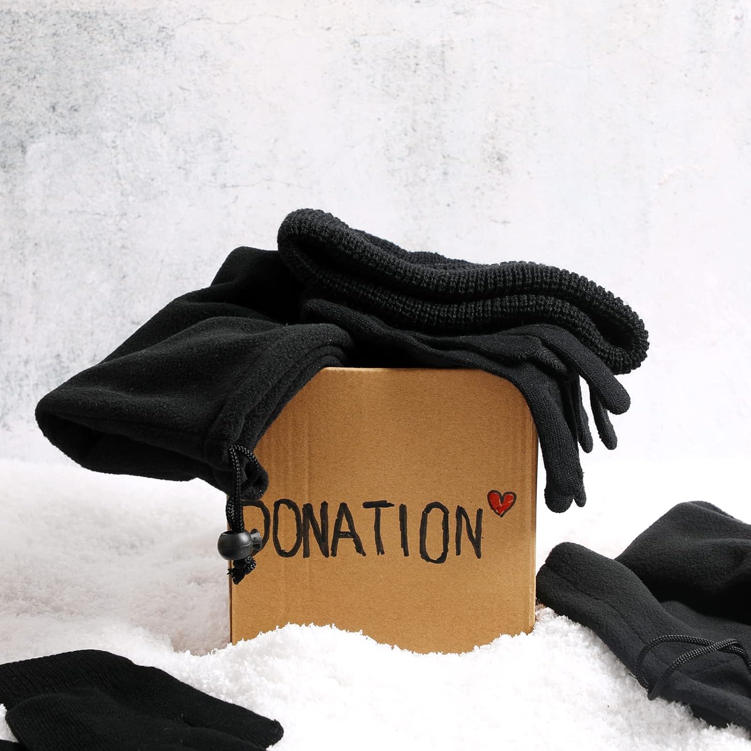 Foaincore 300 Pcs Winter Beanie Hat Gloves Neck Warmer Set Bulk Unisex Knit Set Donation Charity Care Kit for Homeless Men Women - Image 3