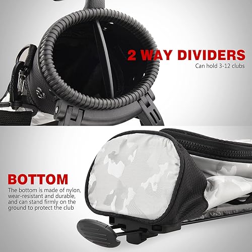 Miniatura 7 de Craftsman Golf Bolsa de golf ligera para el domingo con soporte, multicolor, perfecta para campo de conducción, par 3 campos