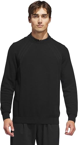 adidas Men's ULTIMATE365 Tour Knit Crewneck, Black, Large