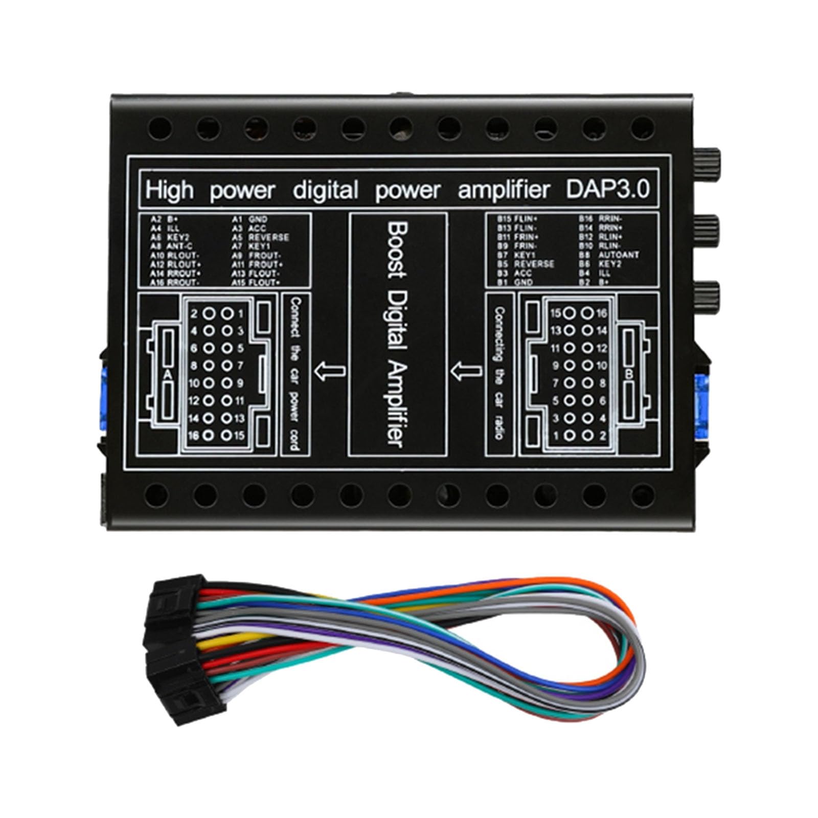 Easy Installation 4x60W Digital Sound Processors Car DSP Amplifier 12V Boosters Heat Dissipation Car Amplifier