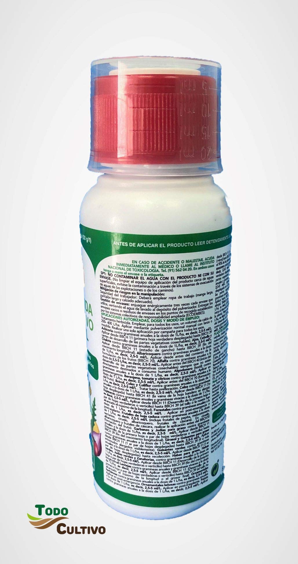 Herbicida hoja estrecha y gramíneas selectivo quizalofop Peptil 125cc. Para 60 litros de tratamiento