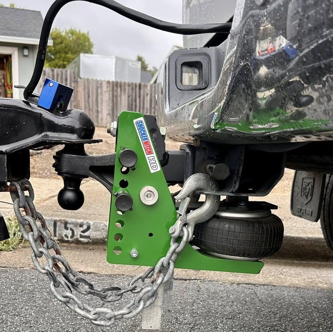 Shocker 20K HD Mean Green Air Hitch, Fits 2-1/2" Hitch Black Combo 2" & 2-5/16" Balls