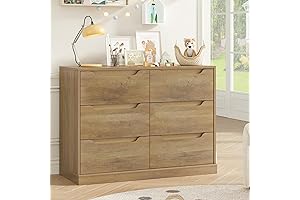HOSTACK Modern 6 Drawer Dresser with Deep Drawers for Ample Storage