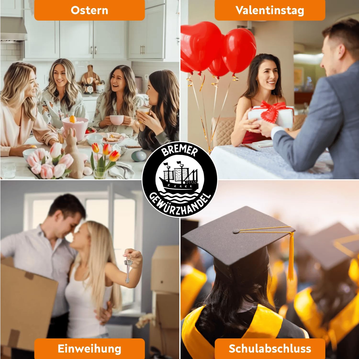 Bremer Gewürzhandel Genuss-Set Weltreise, 13-tlg., Gewürzset mit Gewürzen aus aller Welt, Geschenkbox Gewürze, 1110g