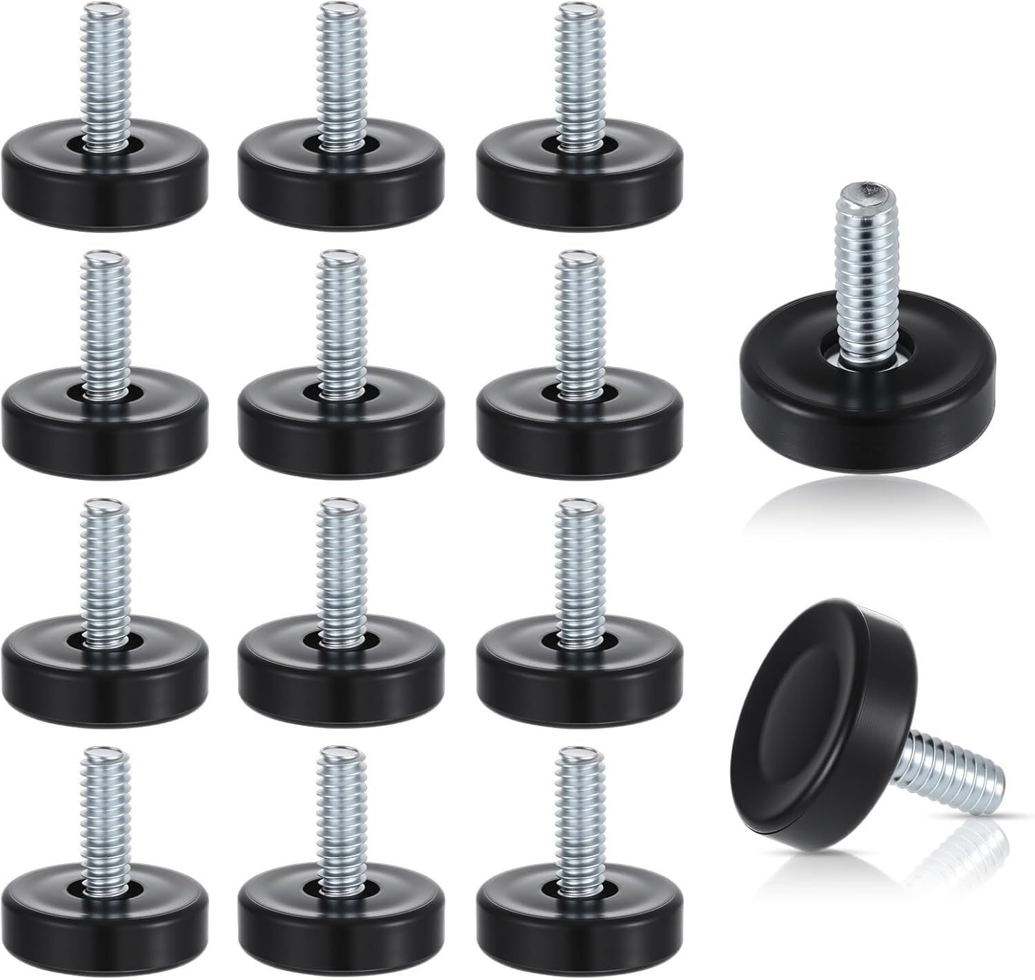 YBEATY 12 PCS Thread Furniture Feet Levelers 1/4