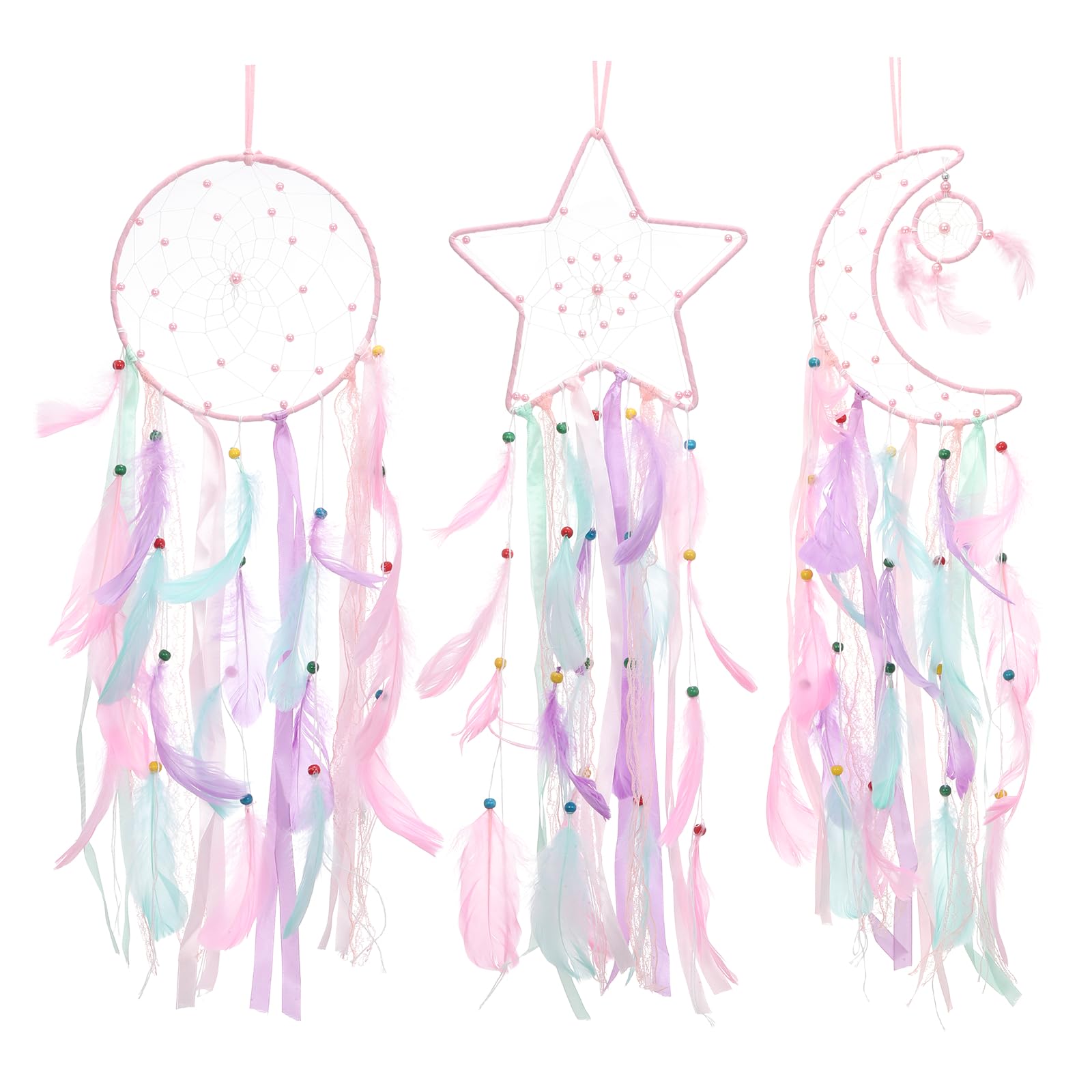Attrape-rêves lune soleil étoile pour une décoration bohème et cocooning de chambre adulte