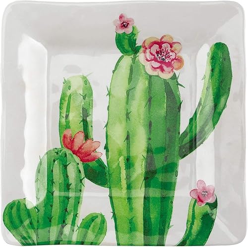 Miniatura 8 de Supreme Housewares Platos de postre de melamina de 4 piezas, platos llanos, platos pequeños para servir, platos de fiesta, platos cuadrados para