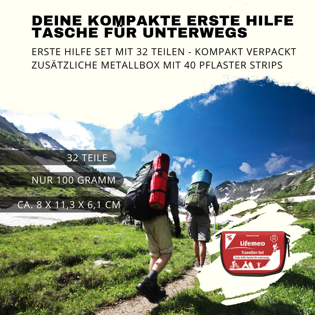 Dr. Till Kindernotfallbox MODULAR | 156 Teile | inkl. Reise-Set & Pflaster Strips Box - Erste Hilfe Set für Zuhause & unterwegs
