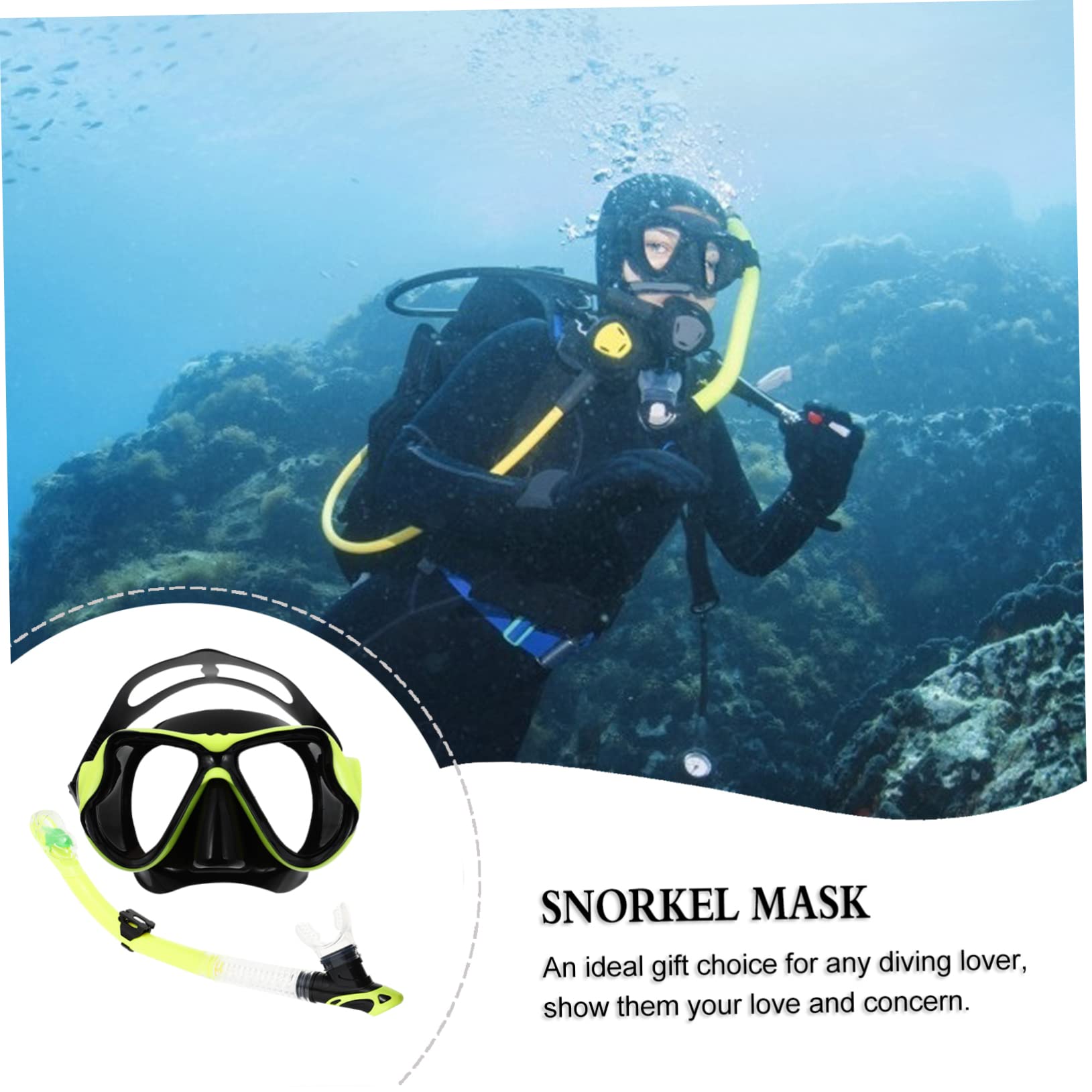 VANZACK Máscara De Buceo Equipo De Buceo Fácil De Respirar Equipo Ligero De Esnórquel Equipo De Snorkel Duradero Nadar Snorkel Adulto Nadando Bucear Gel De Sílice