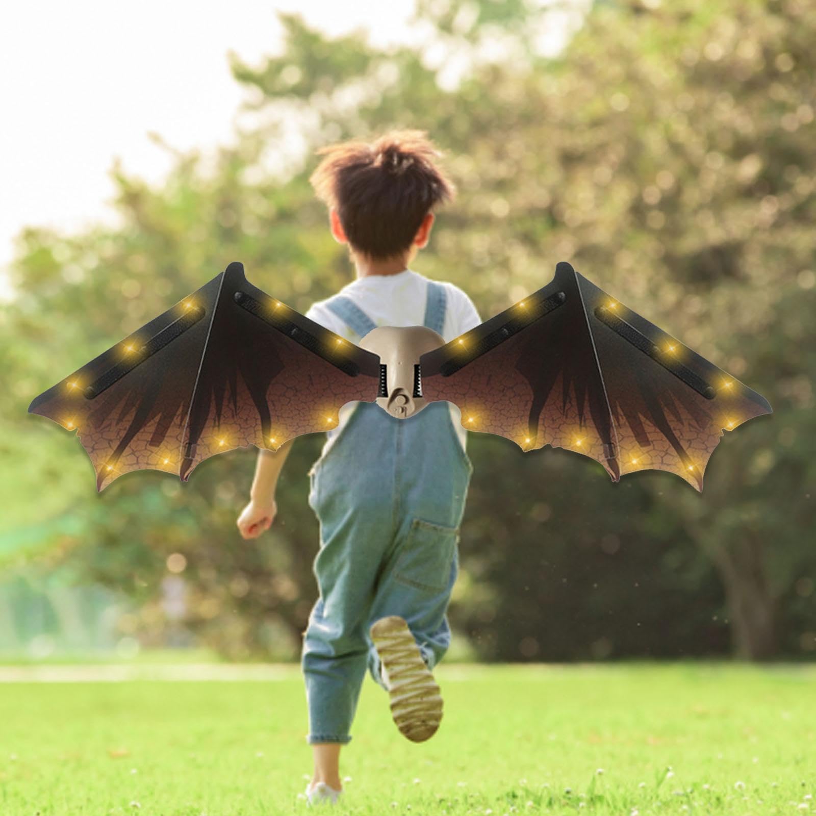 Ailes De Dragon Pour Enfants, Costume De Dinosaure | Ailes De Dragon électriques Avec Lumière LED Et Musique Pour Filles Et Garçons