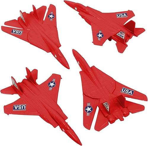 Miniatura 6 de TimMee - Jets de combate de plástico para hombre, 4 aviones grises fabricados en Estados Unidos