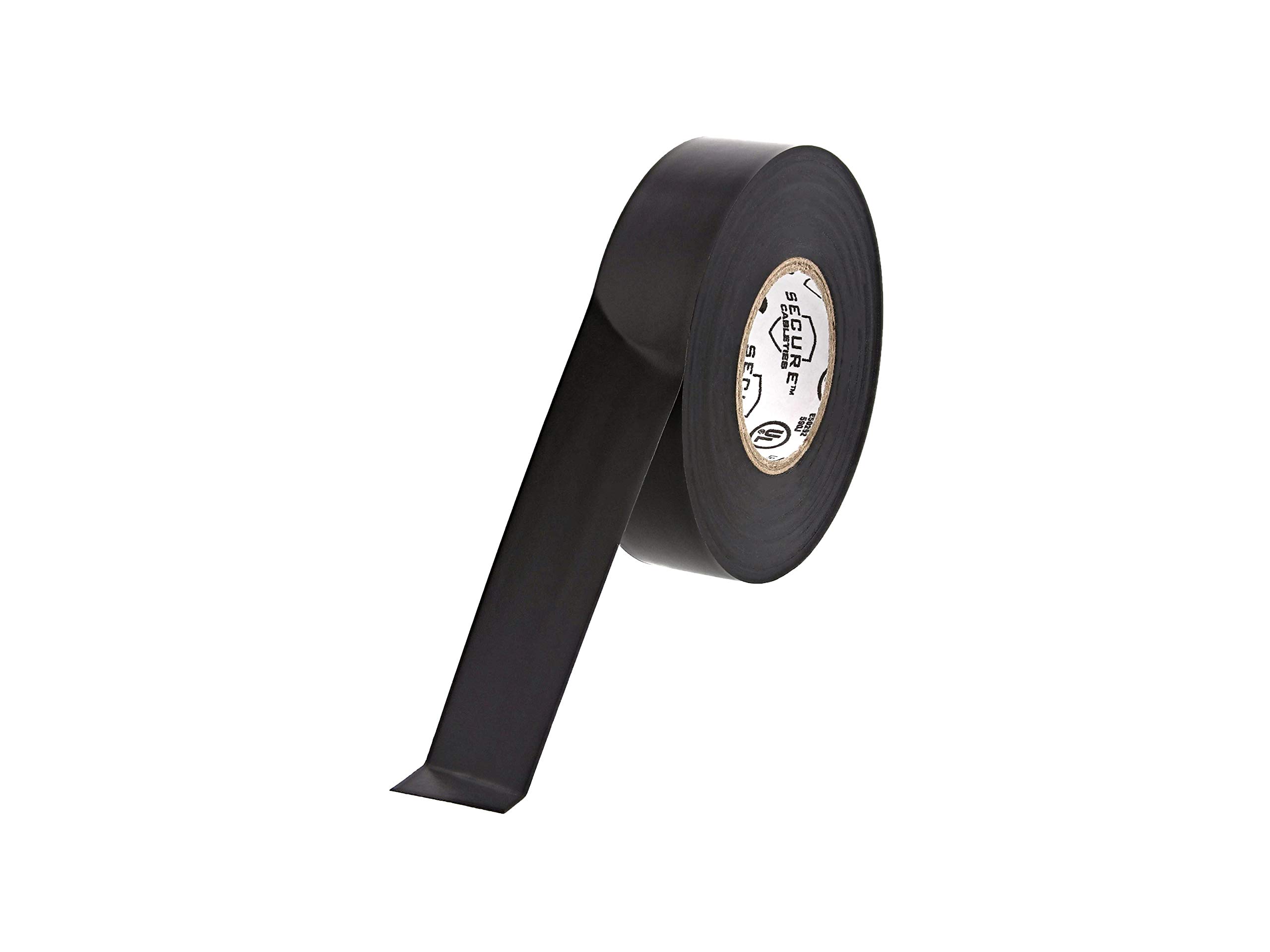 Secure Black Electrical Tape 3/4 Inch x 66 Feet - Single Roll