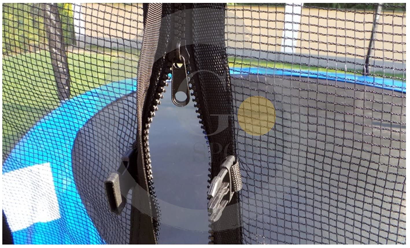 GOVITA - Elastisches Gartentrampolin Trampolin Outdoor Sport mit Sicherheitsnetz und Leiter - CE-zertifiziert (250 cm)