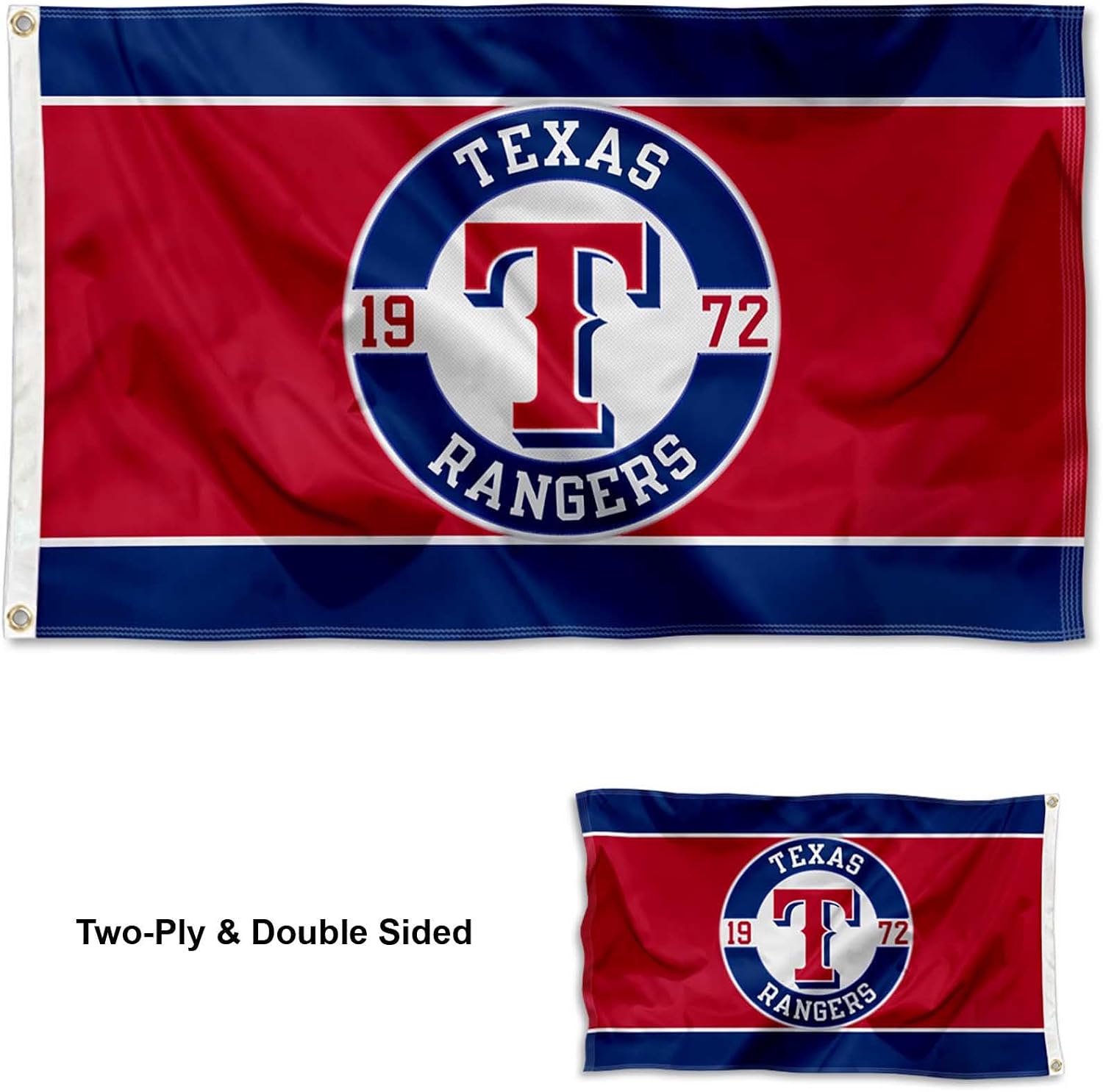 WinCraft Texas Rangers Double Sided Embroidered Flag