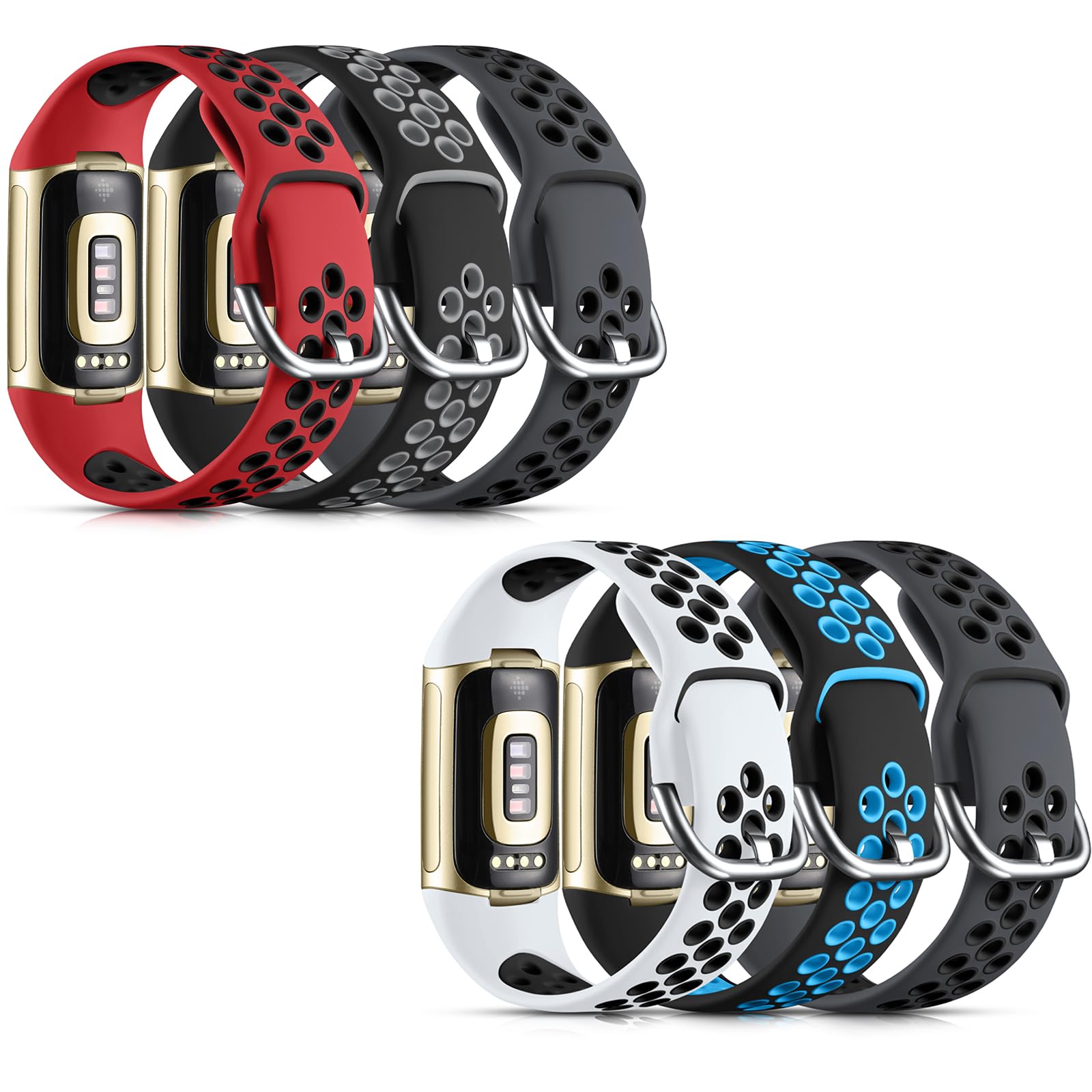 ALTEKO Soft Silicone Replacement Bands For Fitbit Charge 4/3/3SE - Sport Strap For Women & Men - View #5