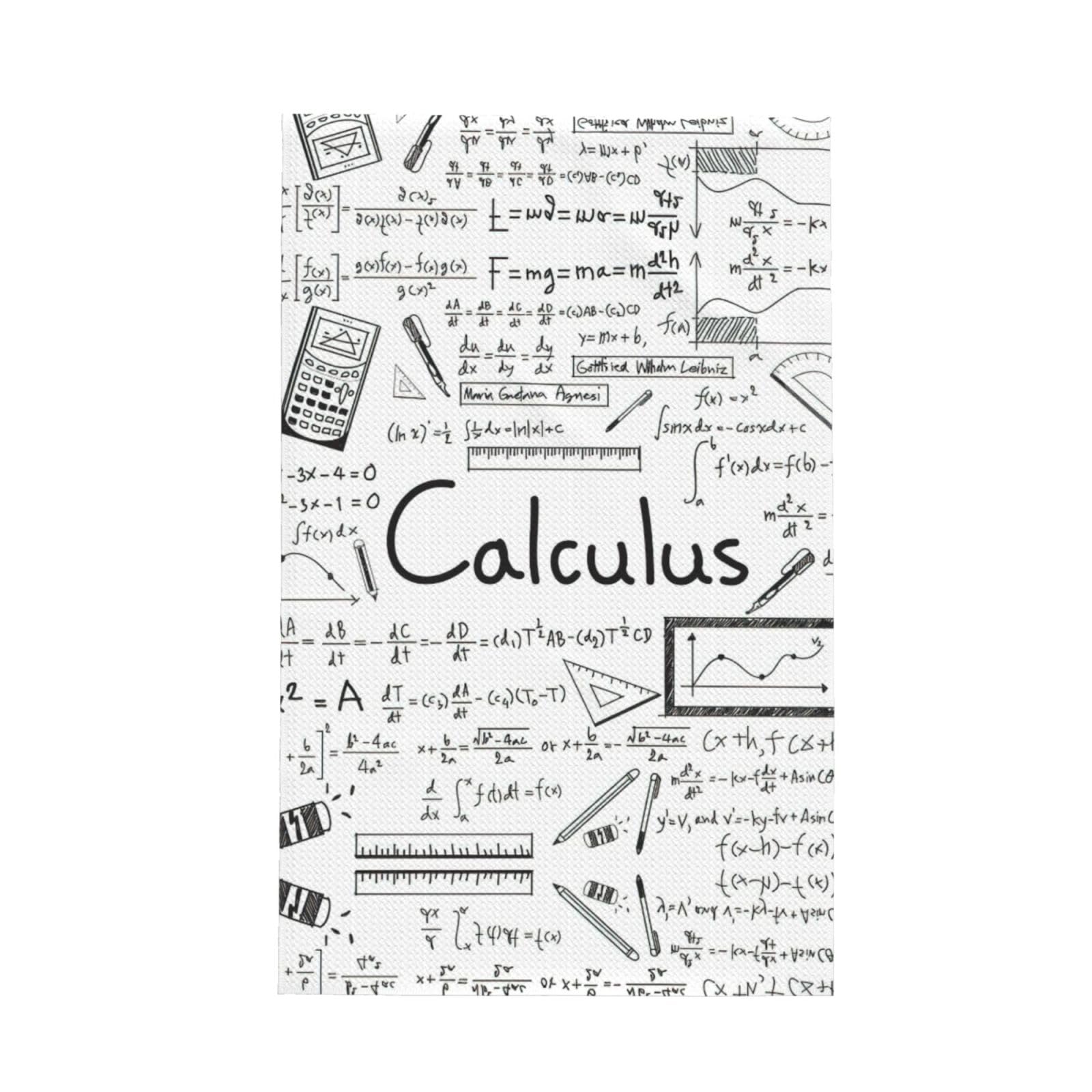 Math Geometry Geek Calculus Printed Waffle Microfiber Kitchen Towels