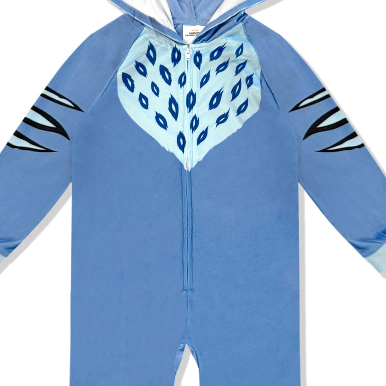 Kpop Demon Hunter Kids Onesie Pajamas - Boys Girls Long Zip Up Hooded Blanket Sleeper, One Piece Costume - Official License