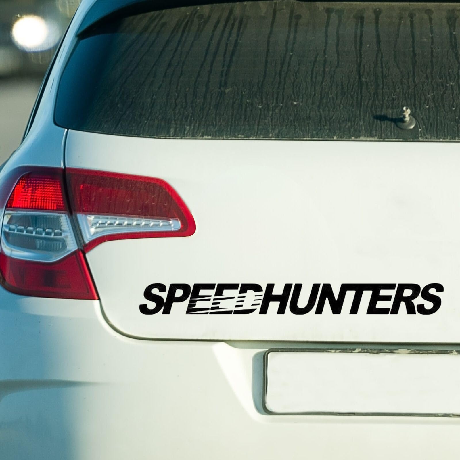 KREEPO Speed Hunters Stickers for Car Bike Vans Window Bumper 2pcs (40x5cm) Black