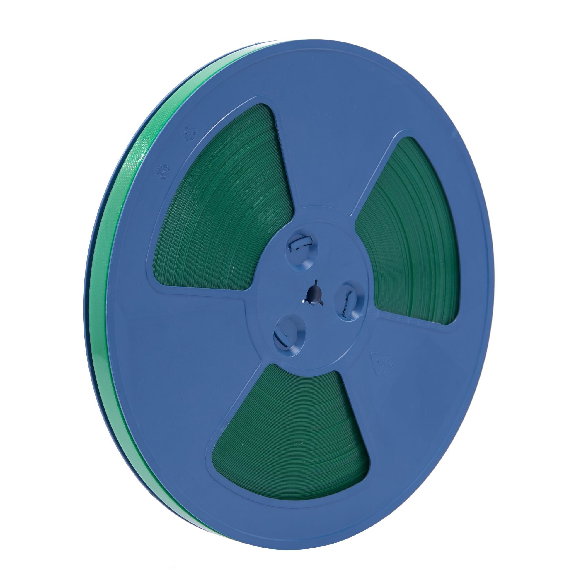 300ft x 5/8" Green Polyester Strapping Roll in Reel Pack with Strong Tensile Strength and Crisp Embossing, Does not Split