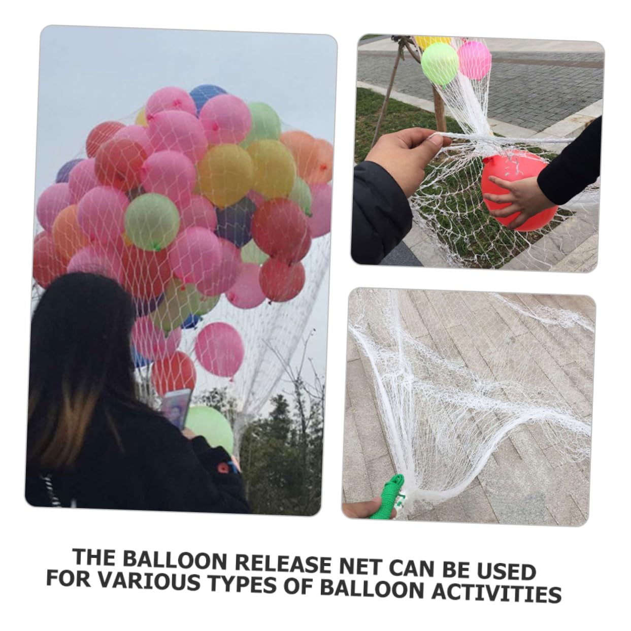 ifundom Wiederverwendbares Weißes Ballon Fallnetz aus Kunststoff für Partyfeiern und Hochzeiten Sicher und Zuverlässig Hält bis 1000 Luftballons Einfach zu Bedienen